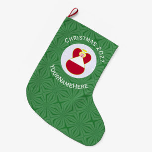 Meia De Natal Grande Bandeira de Natal do Anjo Austríaco Personalizada