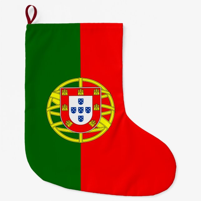 Meia De Natal Grande Bandeira de Portugal (Frente)