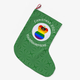Meia De Natal Grande Bandeira do Anjo Preto do Orgulho Gay Personalizad