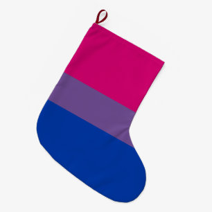 Meia De Natal Grande Bandeira do Orgulho Bissexual