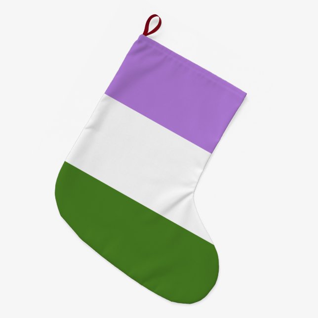 Meia De Natal Grande Bandeira do Orgulho Queer (Frente (Pendurada))