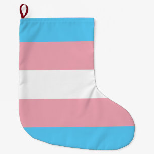 Meia De Natal Grande Bandeira do Orgulho Trans (Orgulho Transgênero)