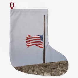 Meia De Natal Grande Bandeira dos Estados Unidos em Half-Mast (EUA)