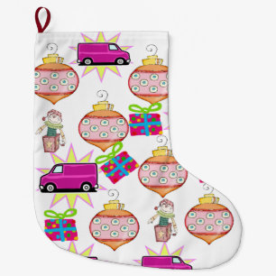 Meia De Natal Grande Banheira de Natal, Carro Rosa Brinquedos