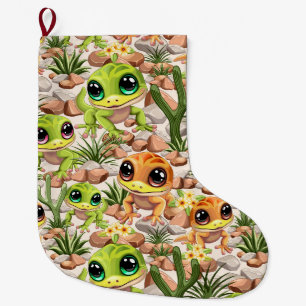 Meia De Natal Grande Bebê Geckos Personagens de desenho animados