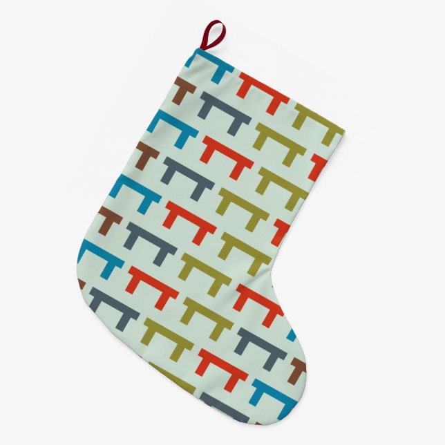 Meia De Natal Grande blocos padronizados (Frente (Pendurada))