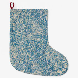 Meia De Natal Grande Blue Marigolds (por William Morris)