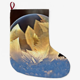 Meia De Natal Grande Bolha de sabão na neve