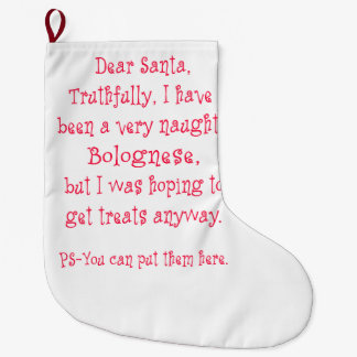 Meia De Natal Grande Bolonhês impertinente