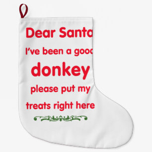 Meia De Natal Grande bom asno