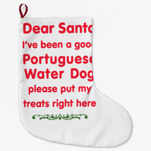 Meia De Natal Grande bom cão de água português