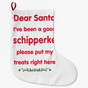 Meia De Natal Grande bom schipperke