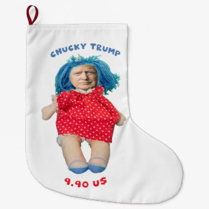 Meia De Natal Grande Boneca de Chucky Donald Trump