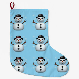 Meia De Natal Grande Boneco de neve