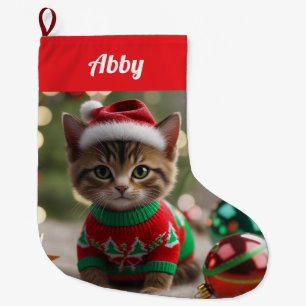 Meia De Natal Grande Bonito Natal Abissino Personalizado