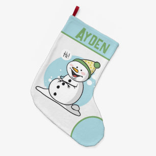Meia De Natal Grande Bonito Snowman - Grande Balcão de Natal