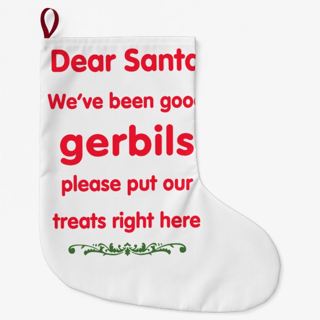 Meia De Natal Grande bons gerbils (Frente)