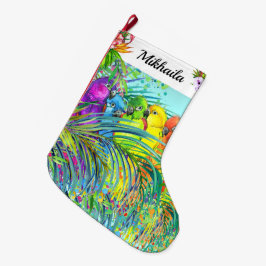 Meia De Natal Grande Bota de Natal para aves tropicais de grande velo