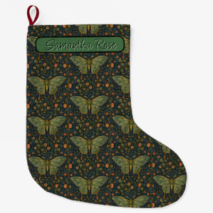 Meia De Natal Grande Botânica do cavalo Elegante retro boho Luna