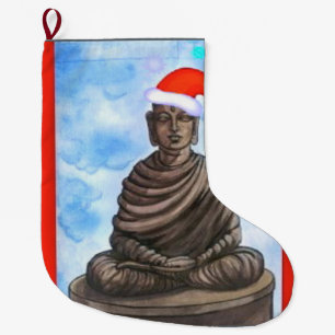 Meia De Natal Grande Budismo - Buddha - Feliz Natal