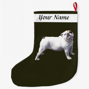Meia De Natal Grande Bulldog em Pé