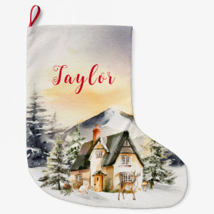 Meia De Natal Grande Cabana de Natal Férias de Inverno