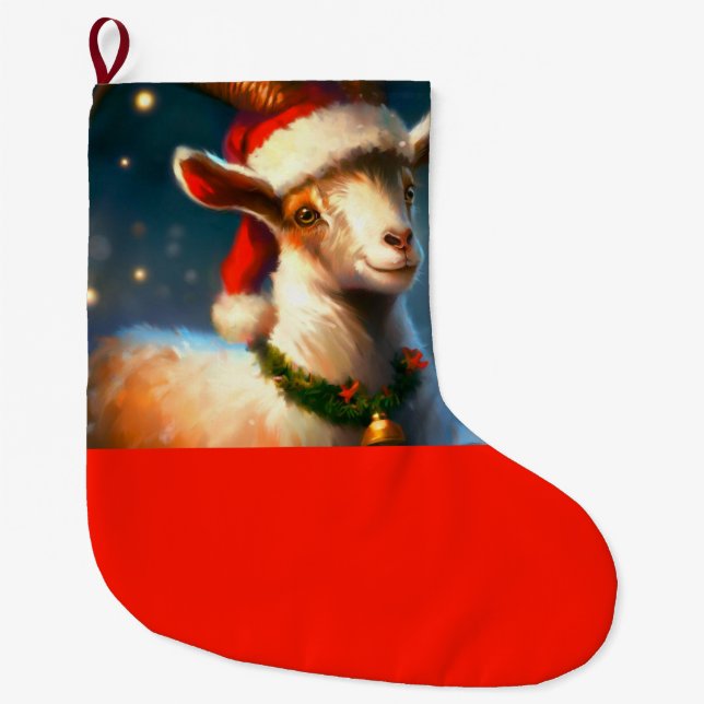 Meia De Natal Grande Cabra de Natal 2 (Frente)