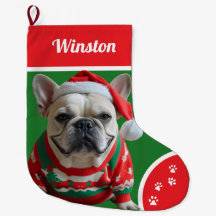 Cachorro de Natal bonito com Sweater Personalizado
