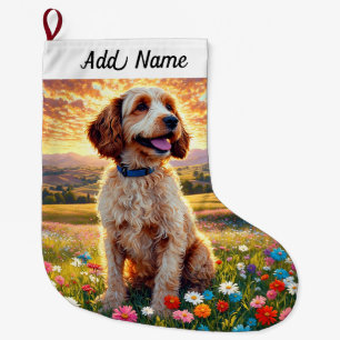 Meia De Natal Grande Cachorro Doodle