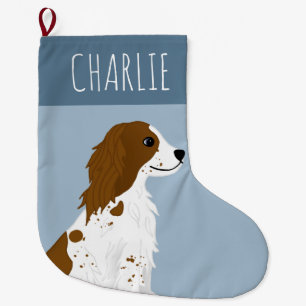 Meia De Natal Grande Cachorro Espanhol Cujo Springer Espanhol Pet