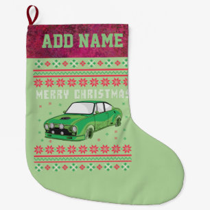 Meia De Natal Grande Camisola feia do Natal do carro da reunião