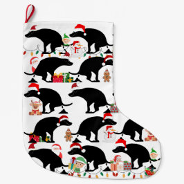Meia De Natal Grande Canine Pooping Dog