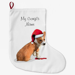 Meia De Natal Grande Cão de Pembroke Welsh Corgi