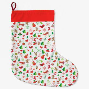 Meia De Natal Grande Caracteres de Natal Stockings XMAS Holiday