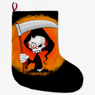 Meia De Natal Grande Cartoon Grim Reaper