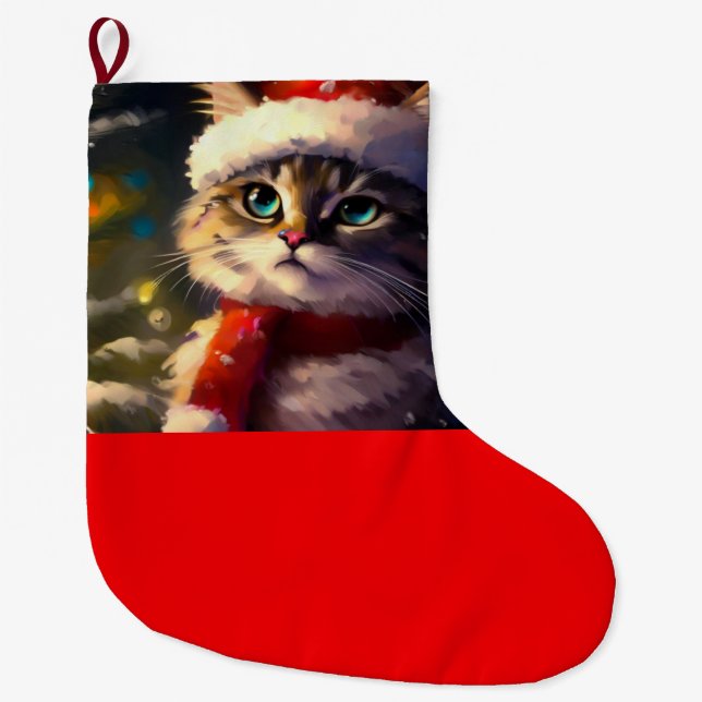 Meia De Natal Grande Cat. Natal 5 (Frente)