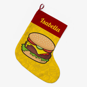 Meia De Natal Grande Cheeseburger