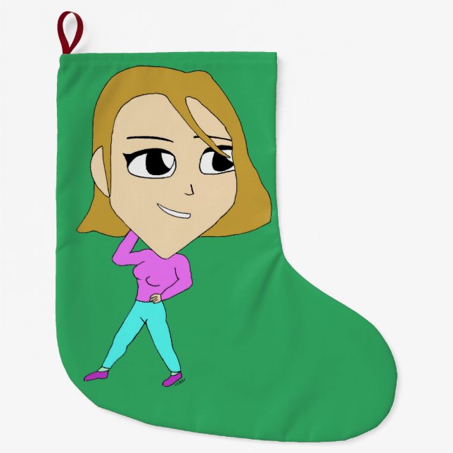 Meia De Natal Grande chibi (Frente)