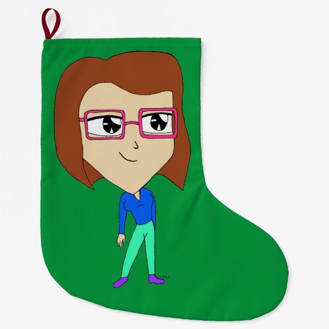 Meia De Natal Grande chibi (Frente)