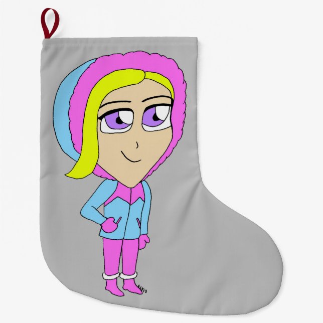 Meia De Natal Grande chibi (Frente)