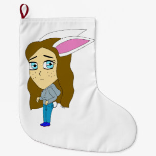 Meia De Natal Grande chibi bunnygirl