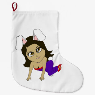 Meia De Natal Grande chibi bunnygirl