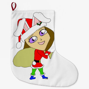 Meia De Natal Grande chibi bunnygirl