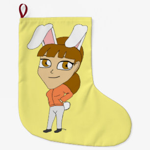 Meia De Natal Grande chibi bunnygirl