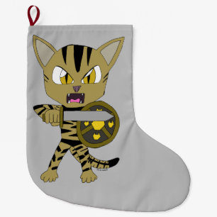 Meia De Natal Grande Chibi Warrior Cat
