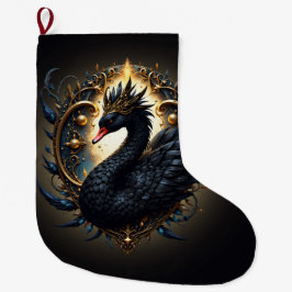 Meia De Natal Grande Cisne de Obsidiana da Graça Silenciosa – Fantasia 