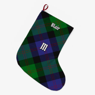 Meia De Natal Grande Clan Blair Tartan Christmas Stocks