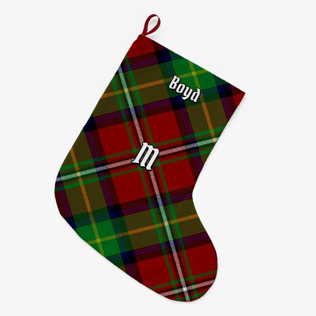Meia De Natal Grande Clan Boyd Tartan (Frente (Pendurada))