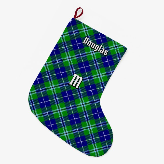 Meia De Natal Grande Clan Douglas Tartan (Frente (Pendurada))