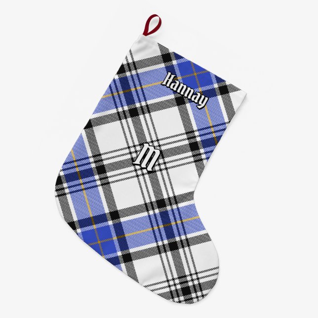 Meia De Natal Grande Clan Hannay Tartan (Frente (Pendurada))